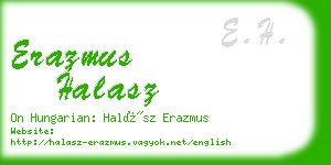 erazmus halasz business card